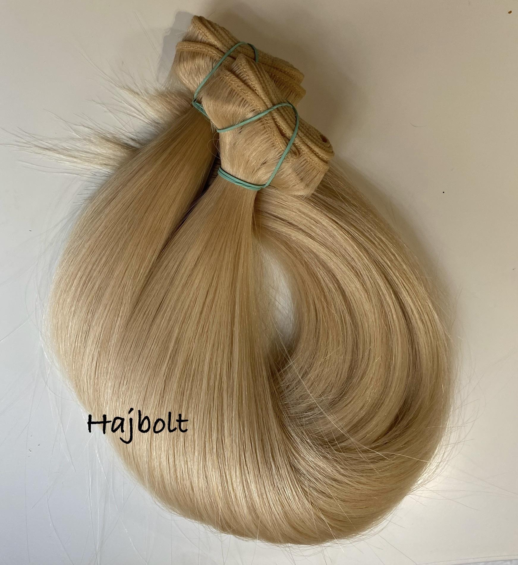 Festett bézs tresszelt 60cm 100% eredeti haj/ 10gr