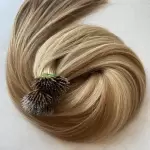 Nano gyűrűre tincsezett melírozott 40cm 100% eredeti emberi haj/ 10gr