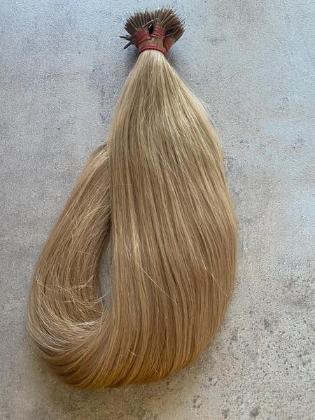 Nano gyűrűre tincsezett, 8-as festett szőke 60cm 100% eredeti emberi haj/ 10gr