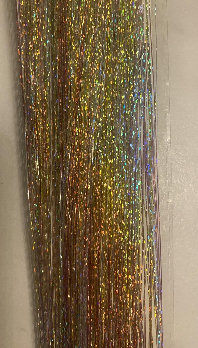 Glitter szál hajba, csillogó szivárvány színű dísz hajfonáshoz