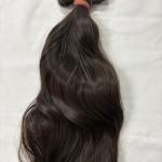 Sötétbarna vasalható I. osztályú csatos, szintetikus haj 50-55cm (4)