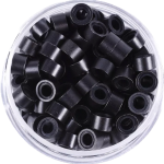 Fekete szilikonos mikrógyűrű 100db/5mm (1#)