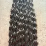 Szintetikus póthaj sötétbarna hullámos 100gr /70-75cm (13)