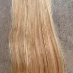 Melírozott tresszelt 60cm világos 100% eredeti haj/ 10gr