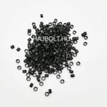 Fekete szilikon nélküli mikrogyűrű 100db/4,5mm (1#)