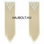 Platinaszőke, enyhén hamvas csatos 40-80 cm eredeti emberi haj