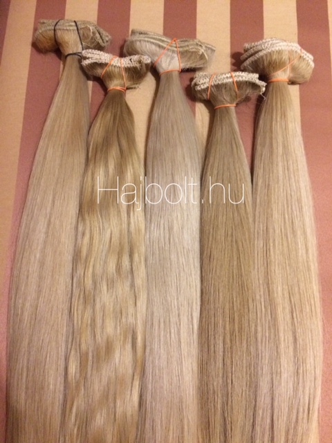 Hamvas középszőke tresszelt 100% emberi haj 50cm/ 10gr
