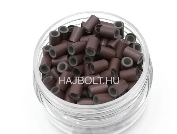 Csokibarna szilikonos hüvelygyűrű 100db/4mm