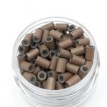 Világosbarna szilikonos hüvelygyűrű 100db/4mm; 3,5mm