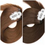 Tresszelt gesztenye színű 100% eredeti emberi haj 50cm/ 10 gr