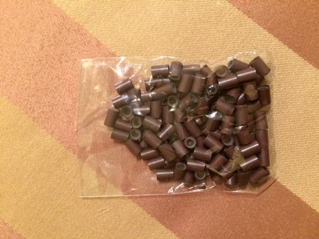 Gesztenyebarna szilikonos hüvelygyűrű 100db/4mm