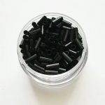 Fekete réz hüvelygyűrű 100db/3,5mm; 2,8mm