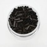 Sötétbarna réz hüvelygyűrű 100db/3,5mm; 2,8mm