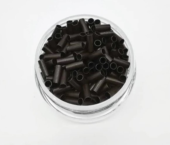 Sötétbarna réz hüvelygyűrű 100db/3,5mm; 2,8mm