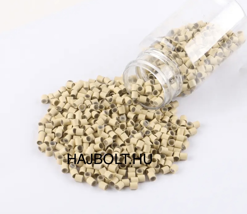 Világos szőke szilikonos hüvelygyűrű 100db/4mm; 3,5mm