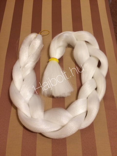 Szintetikus póthaj fehér 120gr/100cm / 10db