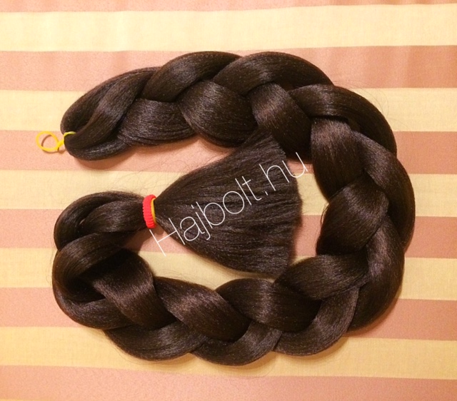 Szintetikus póthaj sötét barna 120gr/100cm 10 db