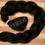 Szintetikus póthaj fekete 120gr/100cm / 10 db