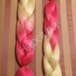 Szintetikus póthaj ombre szőke-rózsaszín 100gr / 60cm