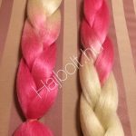 Szintetikus póthaj ombre szőke-rózsaszín 100gr / 60cm