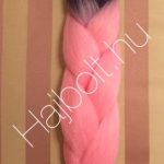 Szintetikus póthaj ombre fekete-rózsaszín 100g/60cm