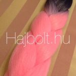 Szintetikus póthaj ombre fekete-rózsaszín 100g/60cm