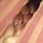 Szintetikus póthaj ombre (fekete-barna-szőke) 100gr / 60cm