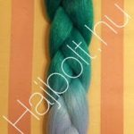 Szintetikus póthaj (fekete-zöld-ezüst) 100gr / 60cm