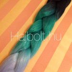 Szintetikus póthaj (fekete-zöld-ezüst) 100gr / 60cm