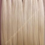 Enyhén hamvas platina szőke tincses 50-53cm 100% eredeti emberi haj/ 10gr