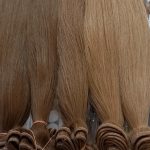 Festett 8-as barna színű tresszelt 100% eredeti emberi haj 77cm/ 10 gr