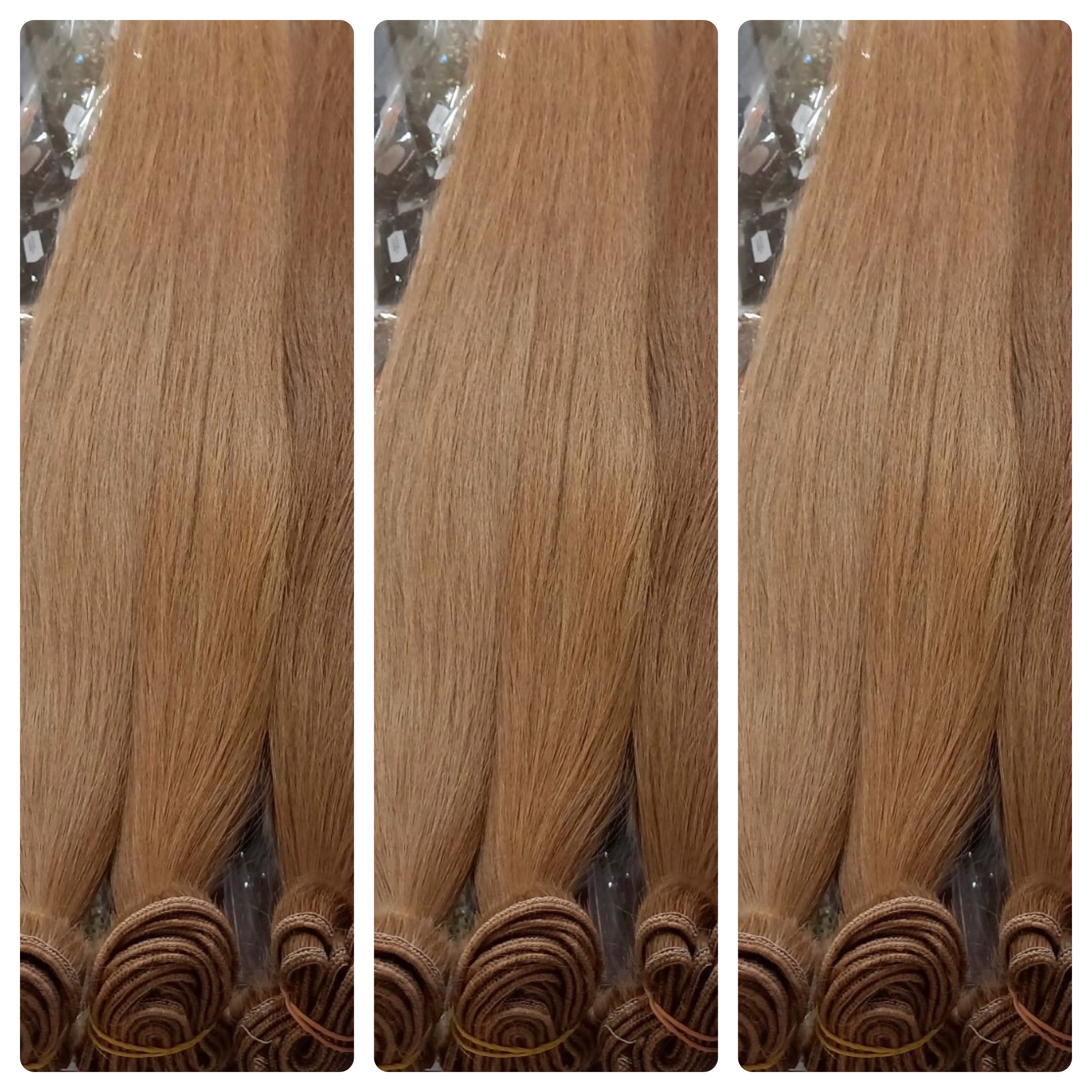 Festett 8-as barna színű tresszelt 100% eredeti emberi haj 50cm/ 10 gr