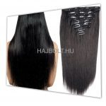 Natúr barna 100% emberi hajból készült csatos haj kb. 110-115 gr 70cm