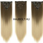 Ombre 100% emberi hajból készült csatos haj kb. 110-115 gr 50 cm
