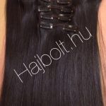 Natúr barna 100% emberi hajból készült csatos haj kb. 110-115 gr 40cm