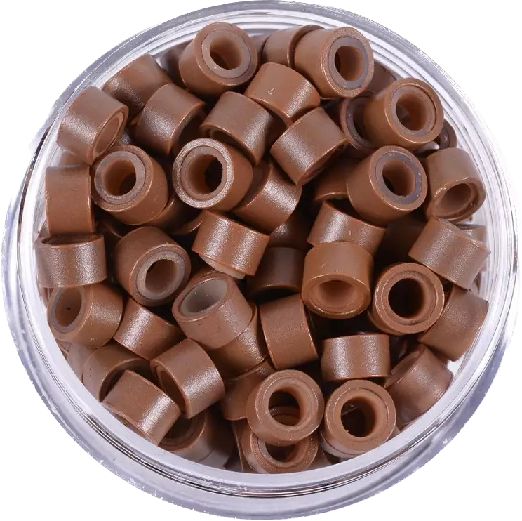 Világosbarna szilikonos mikrogyűrű 1000db/5 mm