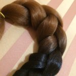 Szintetikus póthaj ombre (fekete-aranybarna) 100gr / 60cm