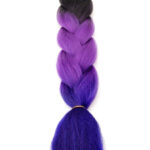 Szintetikus póthaj fekete-lila-indigó 100gr / 60cm