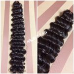 Szintetikus póthaj sötétbarna hullámos 100gr /70-75cm (13)