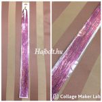 Glitter szál hajba, rózsaszín színű dísz hajfonáshoz