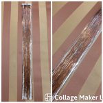 Glitter szál hajba, bronz színű dísz hajfonáshoz