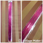 Glitter szál hajba, pink színű dísz hajfonáshoz