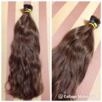 Tincsezett 50-53 cm hullámos festett 7-es barna 100% eredeti emberi haj/10 gr