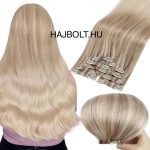 Melírozott csatos 40-70 cm eredeti emberi haj