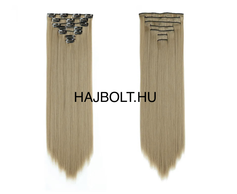 8-as szőke csatos 40-80 cm eredeti emberi haj