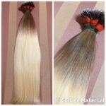 Nano gyűrűre tincsezett ombre 50cm 100% eredeti emberi haj/ 10gr