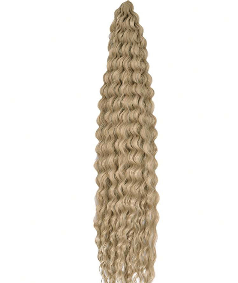 Szintetikus póthaj sötétszőke (24-27es árny.) hullámos 100gr/70cm (14)