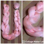 Szintetikus póthaj halvány/világos rózsaszín 120gr/100cm 10db