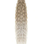 Szintetikus póthaj enyhén hamvas-fehér ombre hullámos 100gr/ 55cm (1R)