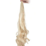 Platinaszőke I. osztályú vasalható szintetikus drótos copf hullámos